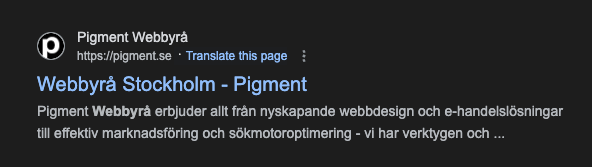 Favicon exempel, Pigment